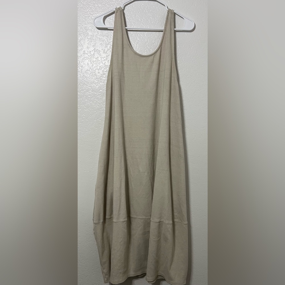 FP Beach Free People Lagenlook Oversized Tank Dress Boho Cocoon Lounge Small